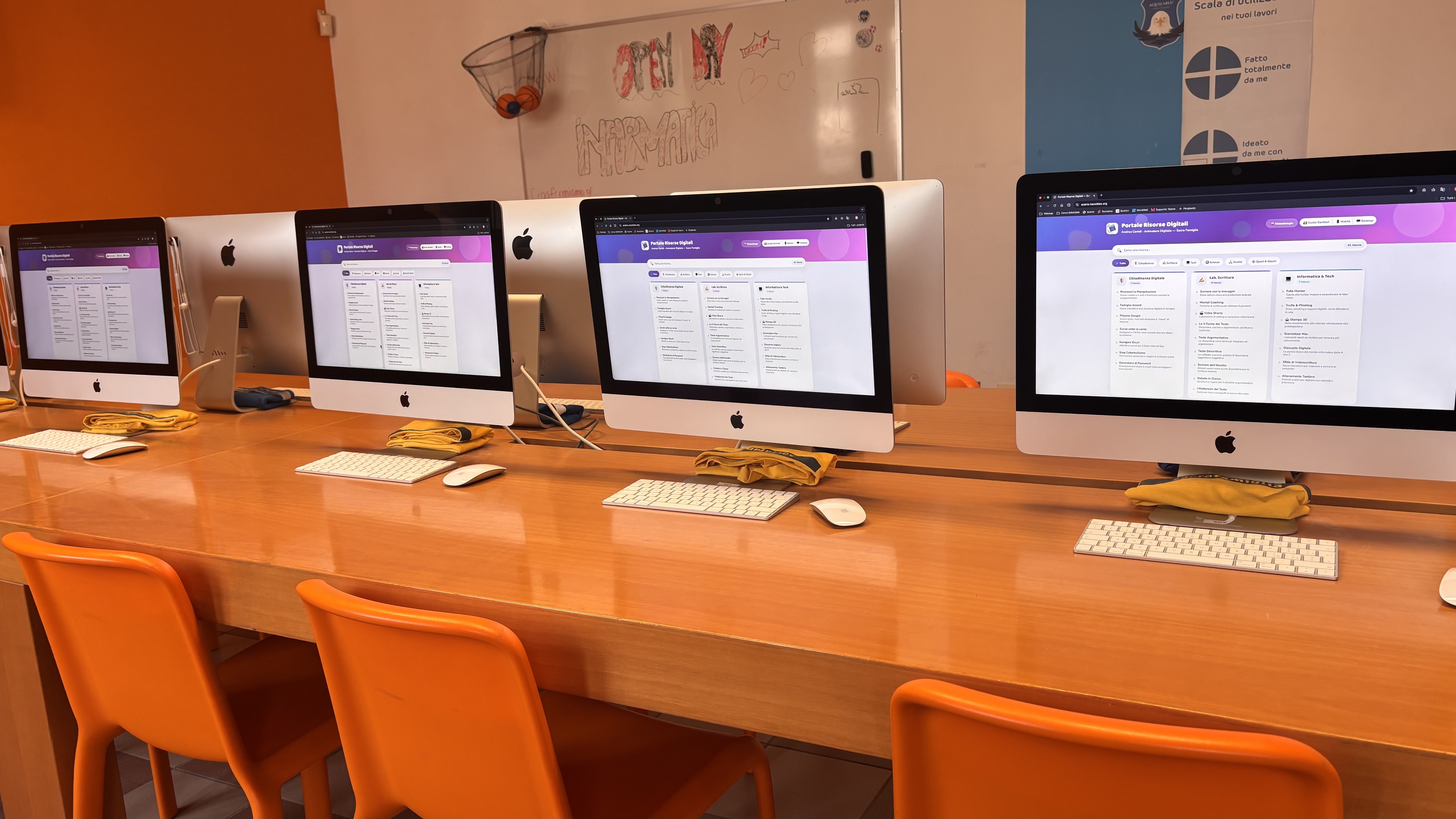 Dettaglio iMac con risorse digitali